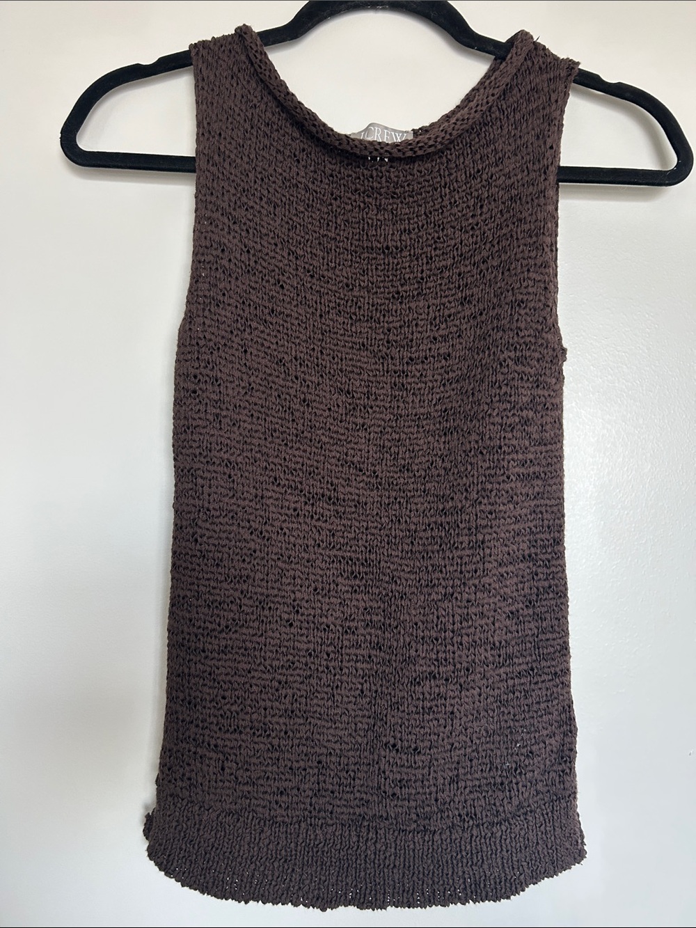 Jcrew Sleeveless Brown Knit Tank Top